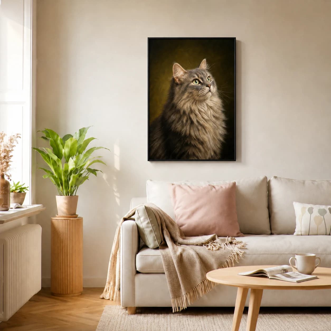 The Heritage Portrait displayed in a furnished room